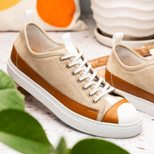Load image into Gallery viewer, 65-360-TPE LANDO Sueded Calfskin Sneaker Taupe
