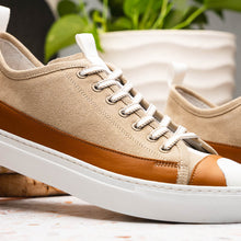 Load image into Gallery viewer, 65-360-TPE LANDO Sueded Calfskin Sneaker Taupe
