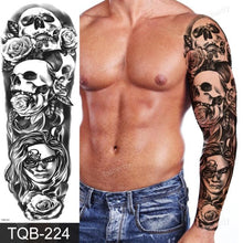 Load image into Gallery viewer, Large Black Temporary Tattoo Waterproof Luxury Big Tattoo For Body Arm Legs Modern Design
