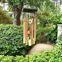 Load image into Gallery viewer, Large Copper Money Pendant Wind Chime Tubes Bells Copper Metal Pipe Chime Large Wind Chimes Bells Tubes Pendant Balcony Outdoor Yard Garden Home Decoration
