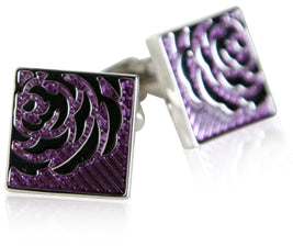 Lavendar Rose Cufflinks
