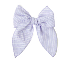 Load image into Gallery viewer, Lavender Stripe Darling Hair Bow
