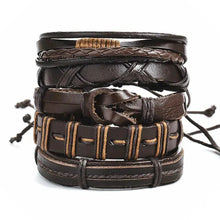 Load image into Gallery viewer, Layered Leather Charm Bracelet
