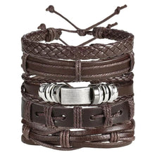 Load image into Gallery viewer, Layered Leather Charm Bracelet
