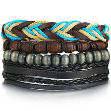 Load image into Gallery viewer, Layered Leather Charm Bracelet

