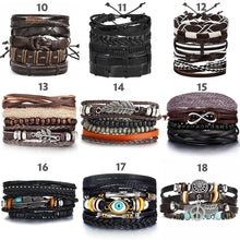 Load image into Gallery viewer, Layered Leather Charm Bracelet
