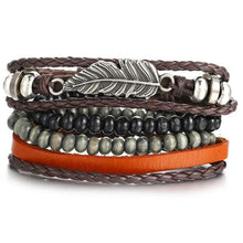 Load image into Gallery viewer, Layered Leather Charm Bracelet
