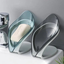 Load image into Gallery viewer, Leaf Shape Soap Box Creative Drain Soap Holder Bathroom Soap Holder Free Perforated Soap Dish For Bathroom Suction Cup Soap Dish Soap Dish with Draining Tray Soap Holder Saver for Shower Bathroom Keep Soap Bars Dry Clean
