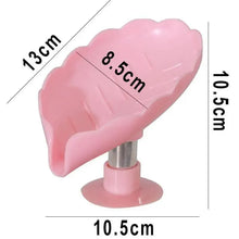 Load image into Gallery viewer, Leaf Shape Soap Box Drain Soap Holder Box Kichen Bathroom Accessories Toilet Laundry Soap Box Bathroom Supplies Tray Gadgets Soap Holder Leaf-Shape Self Draining Soap Dish Holder Not Punched Easy Clean Bar Soap Holder With Suction Cup Soap Dish
