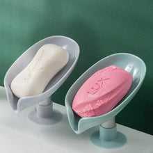 Load image into Gallery viewer, Leaf Shaped Soap Dish Holder Suction Cup Soap Dish For Bathroom Shower Soap Box Sponge Soap Holder Storage Tray Soap container Soap Dish Holder Lotus Leaf Shape With Suction Cup Drain Detachable Soap Box Not Punched Toilet Bath Drain Shelf Storage
