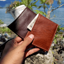 Load image into Gallery viewer, Leather Bifold Wallet with ID Window
