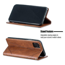 Load image into Gallery viewer, Leather Case For iPhone 11 12 13 14 Pro Max Mini XR XS Max X Flip Case Cover For iPhone SE Brown Leather Flip Case with Invisible Magnet and Card Slot Protective Case
