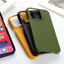 Load image into Gallery viewer, Leather Case For iPhone 14 13 12 Pro Max 13 Mini 14 Back Cover Simple Classic Quality Shockproof High Protection Leather Soft Grip Phone Back Cover For iPhone
