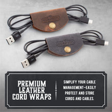 Load image into Gallery viewer, Leather Cord Wraps / Cable Organizers
