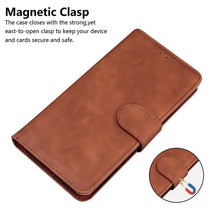 Load image into Gallery viewer, Leather Phone Case Wallet Cover For iPhone XR XS 10 11 Pro 12 mini 13 Pro Max Flip Stand Case Simple Skin-Friendly PU Leather Case Wallet Protective Case Flip Shockproof Mobile Phone Case

