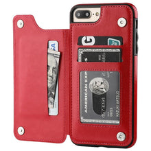 Load image into Gallery viewer, Leather Retro Card Holder Flip Cover for iPhone 11 12 13 14 Pro Max Mini Wallet Case iPhone 11 PU Leather Flip Cover Wallet Case For iPhone
