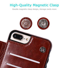 Load image into Gallery viewer, Leather Retro Card Holder Flip Cover for iPhone 11 12 13 14 Pro Max Mini Wallet Case iPhone 11 PU Leather Flip Cover Wallet Case For iPhone
