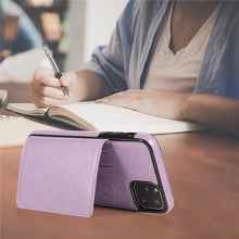 Load image into Gallery viewer, Leather Wallet Case For iPhone 11 Pro Max XS Max XR X 8 7 6S 6Plus 5 5S With Stand Card Pocket Case Cover Shockproof Texture PU Leather  Wallet Cover
