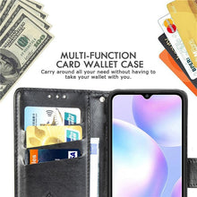 Load image into Gallery viewer, Leather Wallet Case For Xiaomi Redmi 10A 10C 9 9A 9C 9T 8 8A 7 7A 6 6A Case Redmi Note 11 11E 11S 10 10S 9 9S 8 8T 7 Pro Cover Wallet Flip Cover with Mobile Phone Holder and Card Slot Magnetic PU Leather Wallet Case

