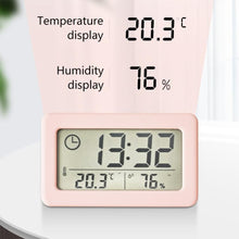 Load image into Gallery viewer, LED Digital Clock Digital Alarm Clock Battery Operated Small Desk Clocks with Smart Night Light Date Indoor Temperature LCD Electronic Clock for Bedroom  Electronic Digital Screen Desktop Clock for Home Office Backlight Snooze Desk Clocks
