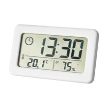 Load image into Gallery viewer, LED Digital Clock Digital Alarm Clock Battery Operated Small Desk Clocks with Smart Night Light Date Indoor Temperature LCD Electronic Clock for Bedroom  Electronic Digital Screen Desktop Clock for Home Office Backlight Snooze Desk Clocks
