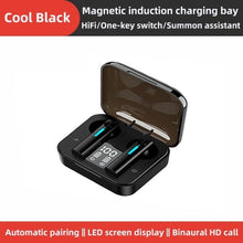 Load image into Gallery viewer, LED Display Bluetooth 5.0  Wireless Headphone Magnetic 9D Stereo Sound Earbud Sports Easy Pairing Earphone With Microphone Bluetooth In Ear Built-in Mic Headset For Sport Black Headphones Wireless Light Weight Design

