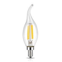 Load image into Gallery viewer, LED Filament Bulb E14 4W/6W AC220V Glass Shell 360 Degree C35 Edison Retro Candle Light Warm/Cold White  LED Candelabra Bulb 25W Equivalent 250 Lumens, 3000K Soft White 2W Filament Dimmable LED Chandelier Light Bulbs
