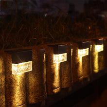 Load image into Gallery viewer, LED Solar Fence Light Outdoor Courtyard Home Garden Decoration Light RGB Waterproof Plywood Lights Decorative Table Lamp Cute Study Lamps for Bedroom Décor
