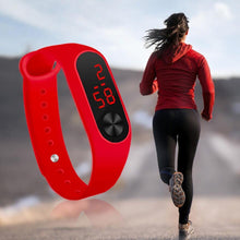 Load image into Gallery viewer, LED Sports Watches Women Silicone Electronic Digital Watch Student Wrist Bracelet LED Digital Silicone Strap Creative Hand Ring Electronic Watch Suitable For Women Men Student Kids

