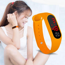 Load image into Gallery viewer, LED Sports Watches Women Silicone Electronic Digital Watch Student Wrist Bracelet LED Digital Silicone Strap Creative Hand Ring Electronic Watch Suitable For Women Men Student Kids

