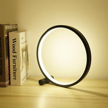 Load image into Gallery viewer, LED Table Lamp Bedroom Bedside Lamp Round Acrylic Living Room Lamp Reading Lamp Black/white Touch Control Dimmable Night Light Decorative Table Lamp Cute Study Lamps for Bedroom Décor
