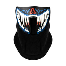 Load image into Gallery viewer, LED Warm Headgear ED Face Mask Party Masks Light Up Dance Halloween Cosplay Easter Rave Mask Luminous Costume Washable Foldable  Luminous Cool Party Mask Activated Light Up Mask Led Music Party Mask Led Music Mask for Festival Party
