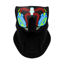 Load image into Gallery viewer, LED Warm Headgear ED Face Mask Party Masks Light Up Dance Halloween Cosplay Easter Rave Mask Luminous Costume Washable Foldable  Luminous Cool Party Mask Activated Light Up Mask Led Music Party Mask Led Music Mask for Festival Party
