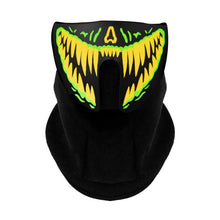 Load image into Gallery viewer, LED Warm Headgear ED Face Mask Party Masks Light Up Dance Halloween Cosplay Easter Rave Mask Luminous Costume Washable Foldable  Luminous Cool Party Mask Activated Light Up Mask Led Music Party Mask Led Music Mask for Festival Party
