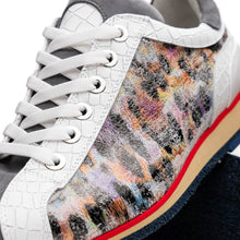 Load image into Gallery viewer, 66-250-GRY LEO Sueded Italian Goatskin Sneakers Grey Multi
