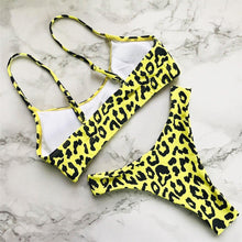 Load image into Gallery viewer, Leopard Bikini Women Swimwear Female Swimsuit Women Two Pieces Scalloped Bikini Set Swimsuits  Bathing Suit Two-pieces Bikini Set Bather Bathing Suit

