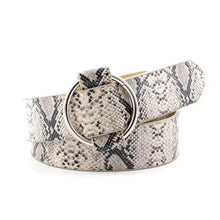 Load image into Gallery viewer, Leopard PU Leather Pattern 105cm Round Buckle Belt Women Trendy Dress Cute Classic Belts
