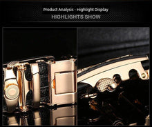 Load image into Gallery viewer, Men's Automatic Buckle Leather Belt - Leopard Sports Car Design
