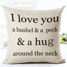 Load image into Gallery viewer, Letter Love Home Cushion Covers Cotton Linen Black White Pillow Cover I Love You Forever and Always Throw Pillow Case Love Letter Pillow Cushion Covers Fashion Home Decor Cover Sofa Bed Nordic Decorative Pillow Case 45x45CM
