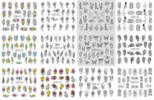 Load image into Gallery viewer, Letter Nail Water Decals With Inscriptions Sexy Girl  Black White Tattoo Slider English Alphabet Nail Decals Adhesive Letter 3D Nail Art Stickers for Women Girls Nail Decoration Manicure for Women Decorations Birthday Party Favor Gift
