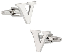 Load image into Gallery viewer, Letter V Cufflinks
