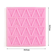 Load image into Gallery viewer, Letters Mold Triangle Alphabet Silicone Baking Mould Cupcake Decorating Tool Fondant Candy Chocolate Gumpaste Nonstick Letters Mold Triangle Alphabet Silicone Baking Mould Cupcake Decorating Tool
