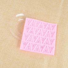 Load image into Gallery viewer, Letters Mold Triangle Alphabet Silicone Baking Mould Cupcake Decorating Tool Fondant Candy Chocolate Gumpaste Nonstick Letters Mold Triangle Alphabet Silicone Baking Mould Cupcake Decorating Tool
