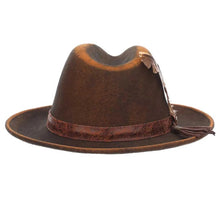 Load image into Gallery viewer, Scala Woodstock - Distressed Soft Wool Felt Fedora Hat
