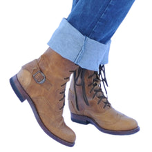 Load image into Gallery viewer, Light Brown Victorian Ankle Boots
