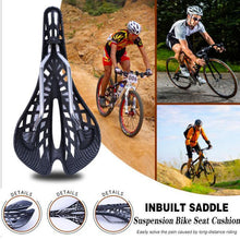 Load image into Gallery viewer, Lightweight Bicycle Front Seat Mat Bike Saddle Bicycle Seat Cushion Pad Breathable Soft Spider Web Saddle Cycling Bicycle Hollow Seat Saddle Comfy Ultra Light Mountain Bike Road Bicycle Saddle
