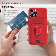 Load image into Gallery viewer, Lightweight Heavy Duty Protective Case With Rotatable Kickstand Ring For iPhone 13 14 Case Magnetic Ring Holder Cover for iPhone 12 11 14 Pro Wallet Card Armor iphone Case
