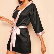 Load image into Gallery viewer, Lightweight Soft Women Comfortable Bathrobes Elegant Design Vintage Ladies Nightwear Ladies Sleepwear
