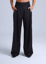 Load image into Gallery viewer, Broadway Liza Wide-Leg Virgin Wool Pants in Deep Black
