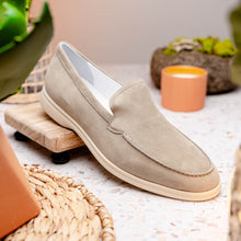 Load image into Gallery viewer, 16-621-BON LIVORNO Sueded Italian Goatskin Loafer Bone
